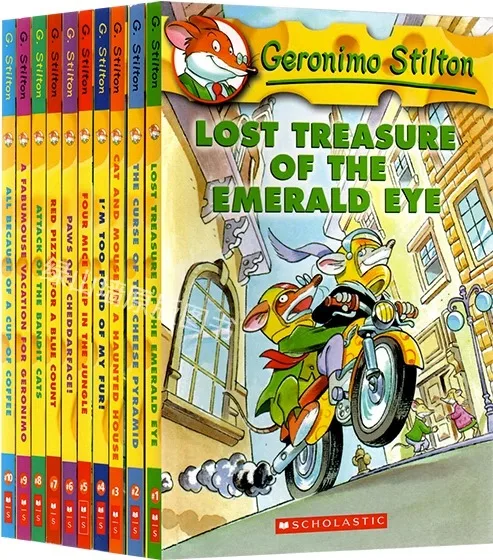 

10PCS Geronimo Stilton Humor Adventure Explore Brave Comic Fiction Parent Children Kid Story English Picture Book