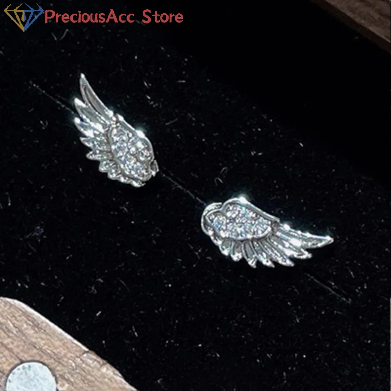 النساء الشرير أجنحة الملاك ترصيع مجوهرات عيد ميلاد هدية الأزواج خمر الإبداعية وأقراط #1
