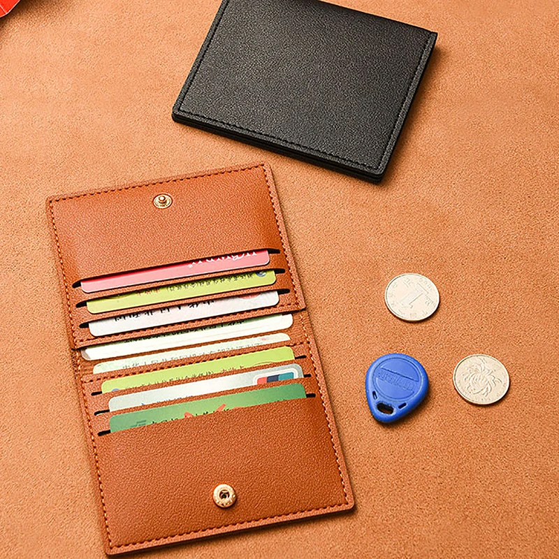 1Pc Anti Demagnetization Card Holder Card Bag Slim And Compact Bank ID Card Case Driver's License Wallet Simple