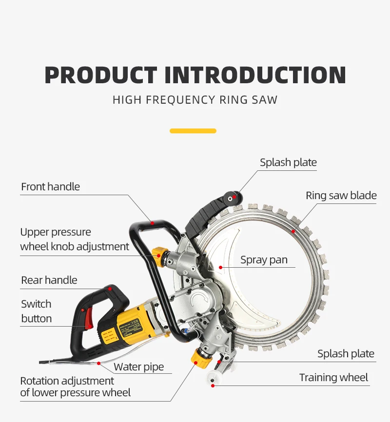 OEM Ring Saw Wall Cutter Maximum Cutting Depth 300mm Wall Saw Cutting Machine Blade Concrete Ring Saw