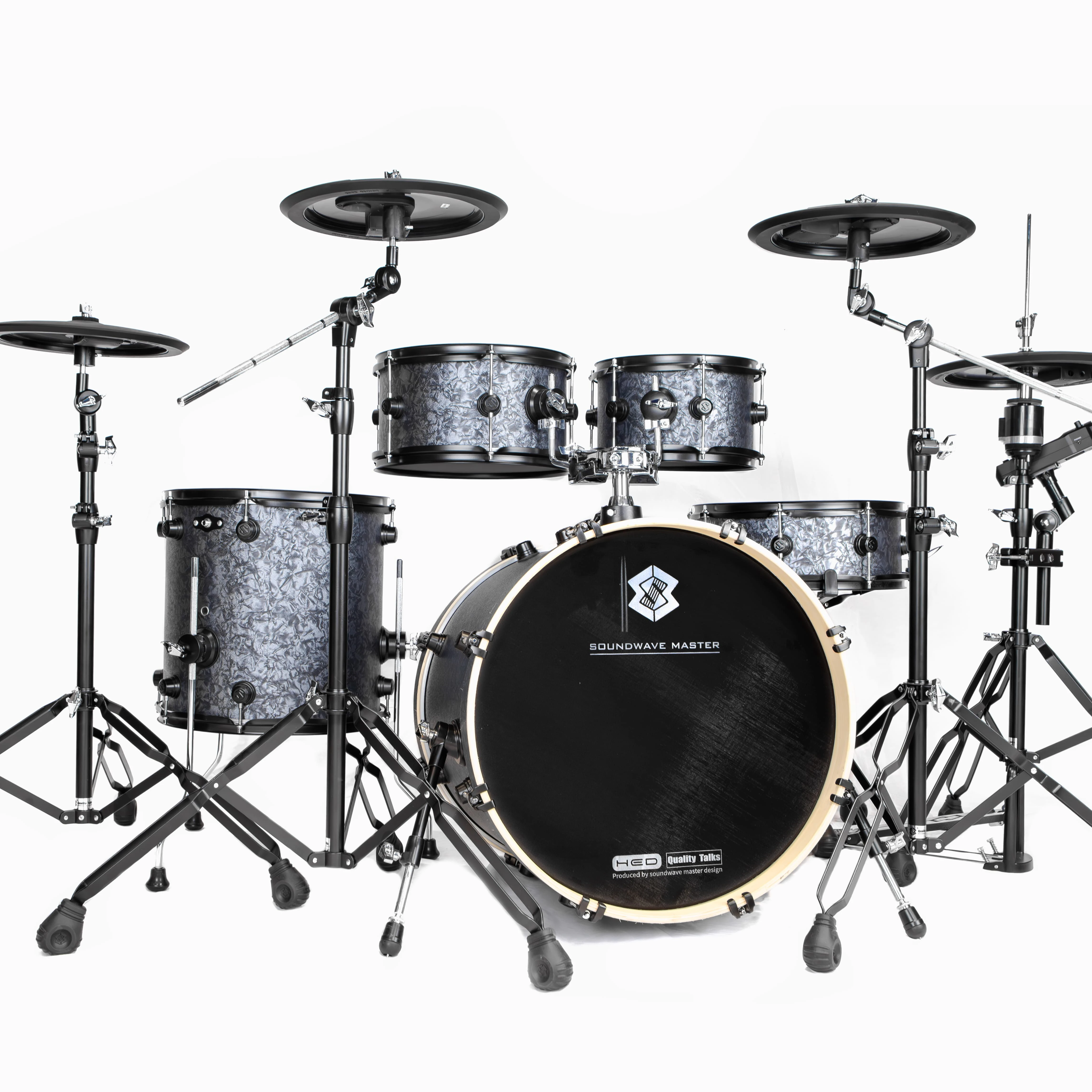 High Quality Professional Dual-Use Electric Drum Set Real Electric with PVC Drum Heads for Stage and Studio Dual-Use Design