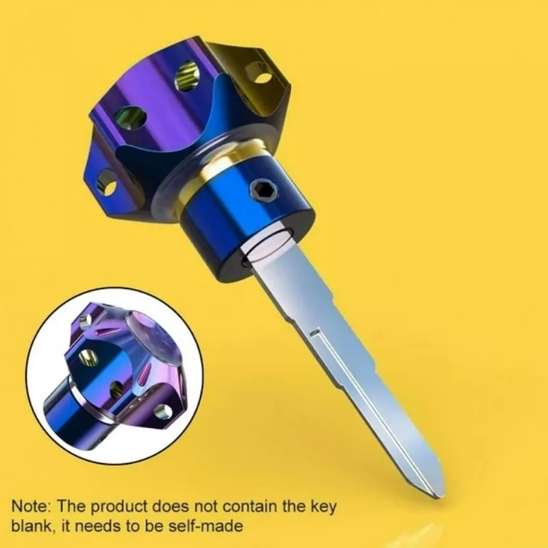 1PCS Universal CNC Car Motorcycle Key Head Aluminum Alloy Titanium Burn Hexagon Key Bit Tip Auto Decoration Accessories