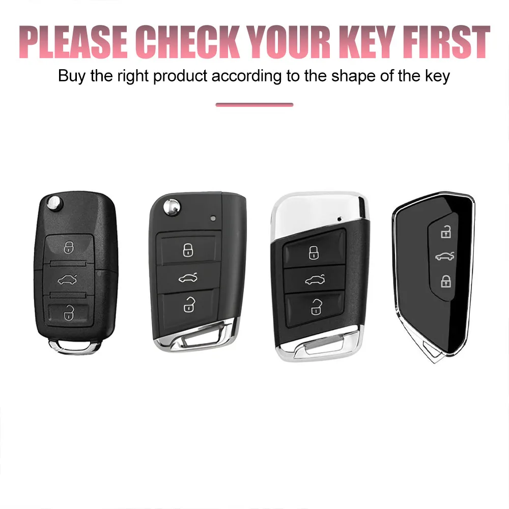 TPU Car Key Case for VW Volkswagen Golf 8 5 6 MK6 Tiguan Polo T-roc Jetta Passat CC SEAT Leon Skoda Octavia GTI Accessories