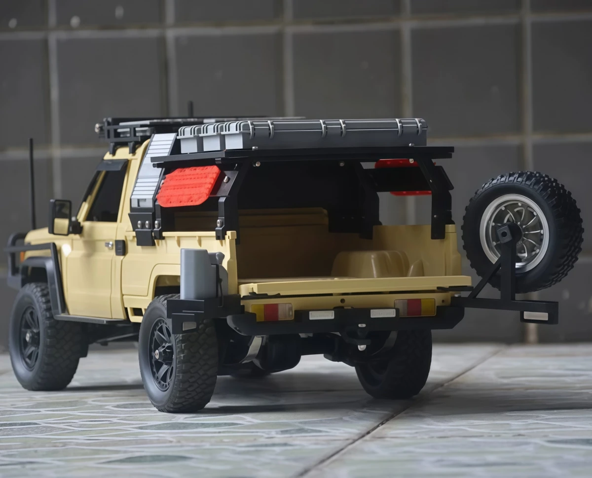 3D‑Printed Bolt‑On Rear Bumper with Fuel Tank For 1/12 Mangniu MN82 MN82‑S LC79 RC Crawler Upgrade Parts