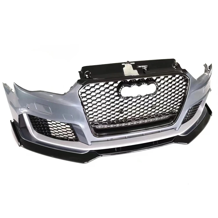 

Nwe Style Auto Parts A3 8V Upgrade to RS3 Front Bumper with Grille with Front Lip for audis A3 2014-2016