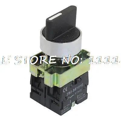 XB2-BD33 AC 660V 10A On/Off/On Self Lock 3 Postion Rotary Selector Switch 22mm ZB2-BE101C
