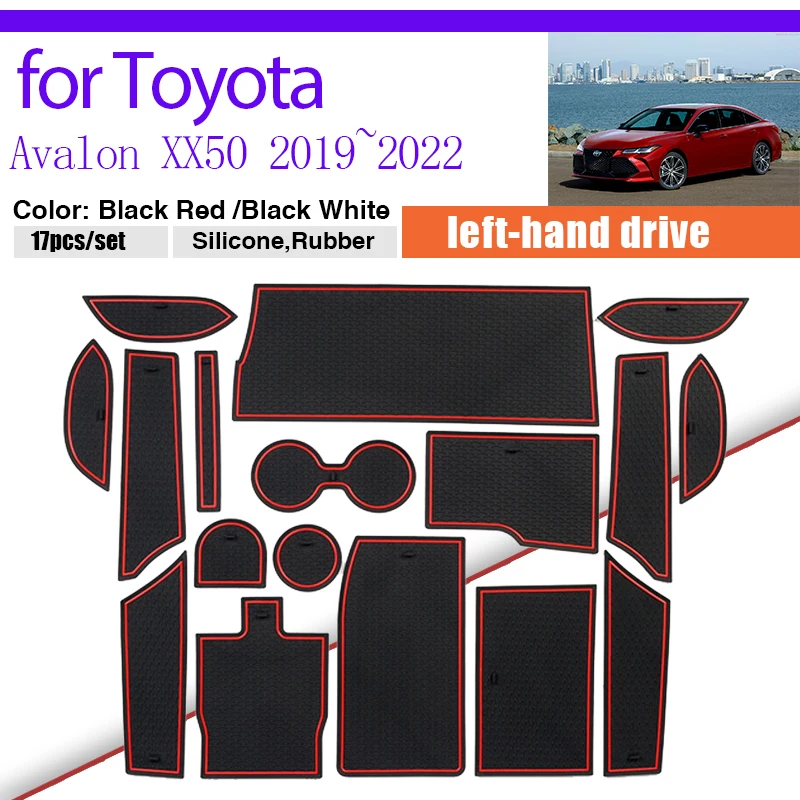 

Пылезащитная накладка на дверной паз для Toyota Avalon Limited GSX50 XX50 2019 ~ 2022 2020 2021, резиновый коврик, подставка для хранения, внутренняя наклейка для автомобиля