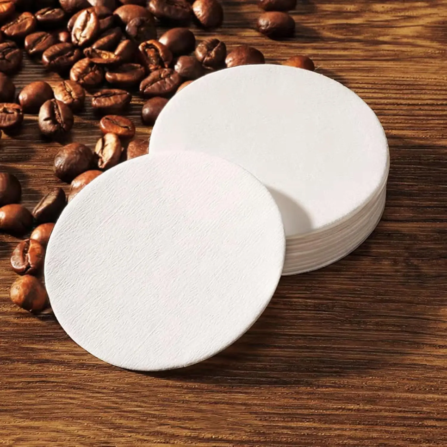 حزمة من 200 ورق فلتر قهوة اسبريسو 64 ملم مع ماكينة صنع القهوة Aeropress فلتر ورق القهوة لصانع القهوة