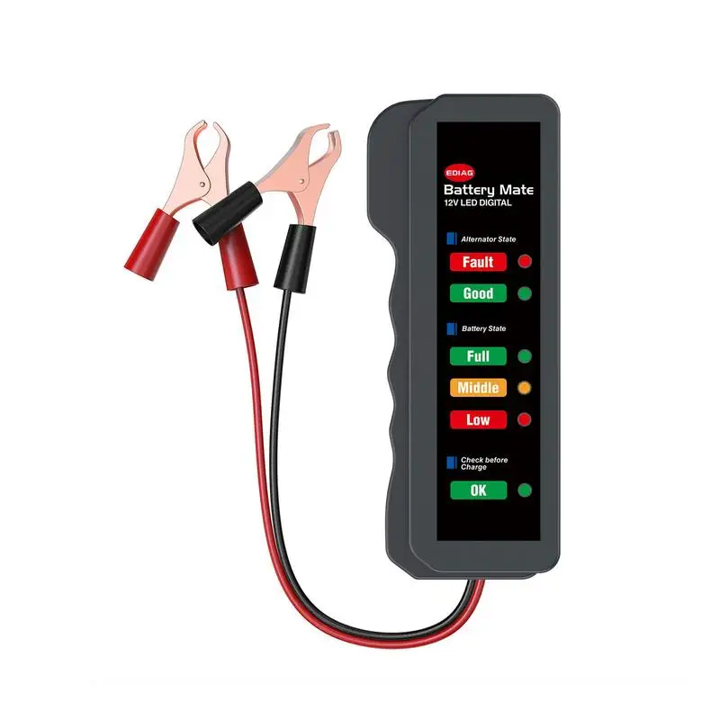 

71g Auto Battery Tester Analyzer Copper Digital Alternator Tester LED Lights Display Car Diagnostic Tool For Cars Auto Truck