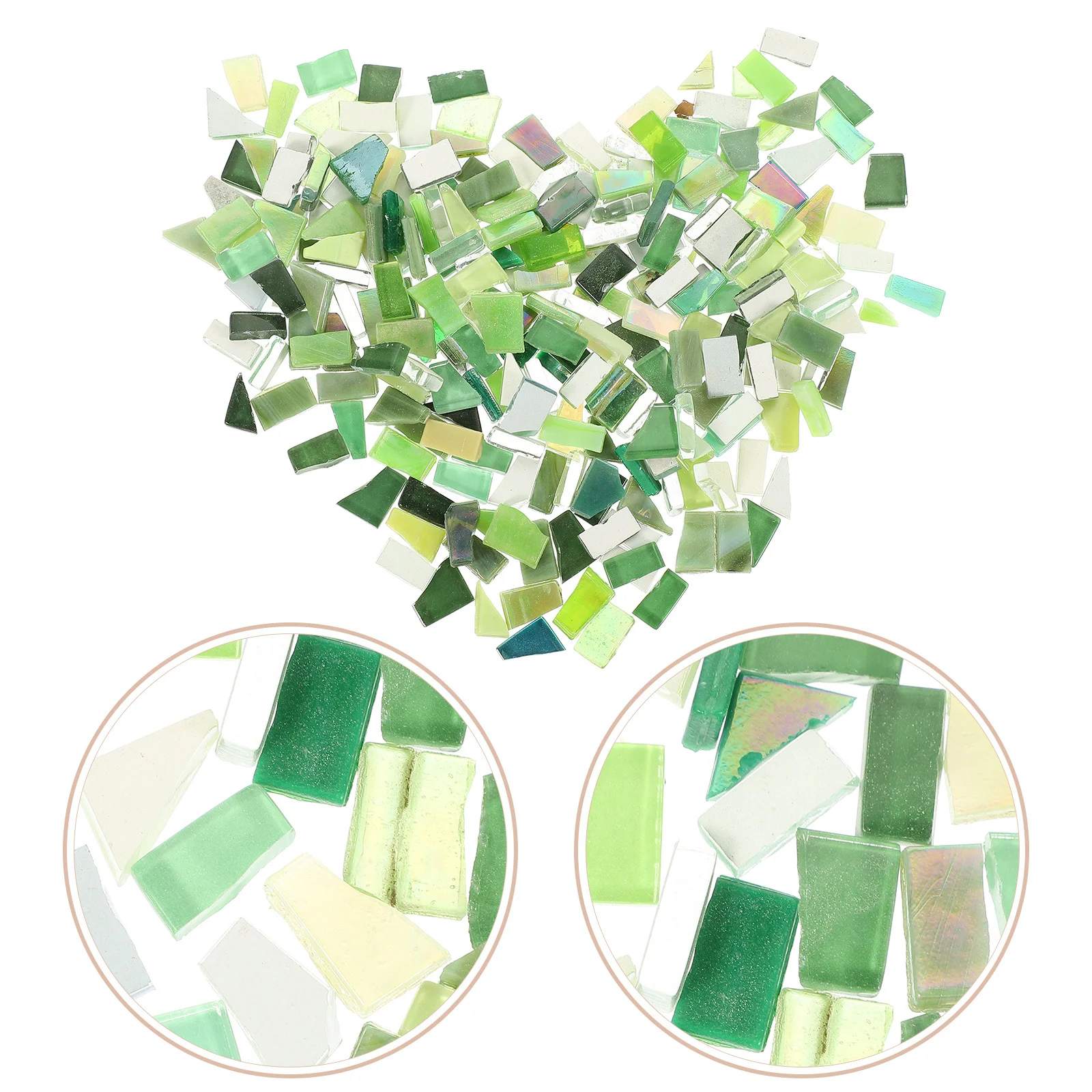 2Sets Glass Mosaics Pieces Irregular Size Design DIY Home Decor Vase Craft Supplies Tiles Glass Mosaics Pieces