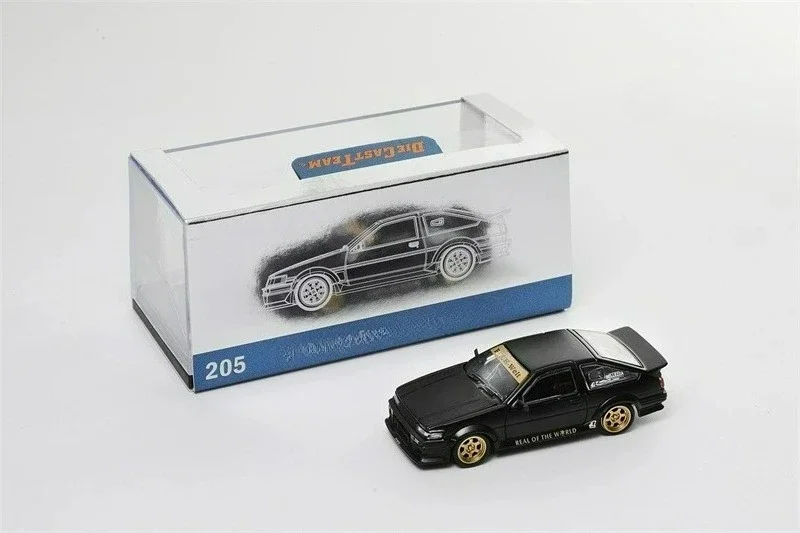 DCT 1:64 ليفين AE86 RWB أبيض-أسود دييكاست نموذج سيارة