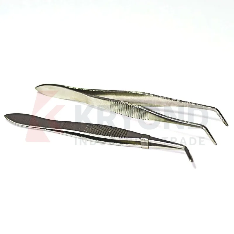 Stainless Steel Tweezers 10 Cm Medical Ophthalmic Surgical Home Forceps Heat Resistant Medical Dressing Curved Original Product