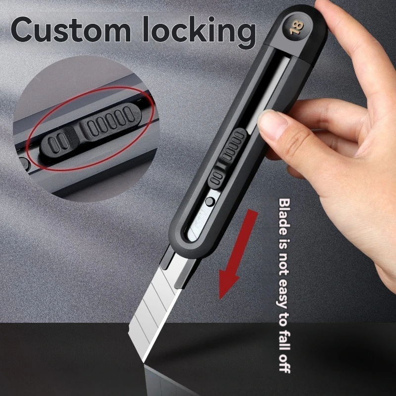 مقبض بلاستيكي ذاتي القفل، سكّين متعدّد الاستخدامات، سكين خلفي زنبركي، أداة فتح الصندوق الصغيرة المحمولة والمهنية #5