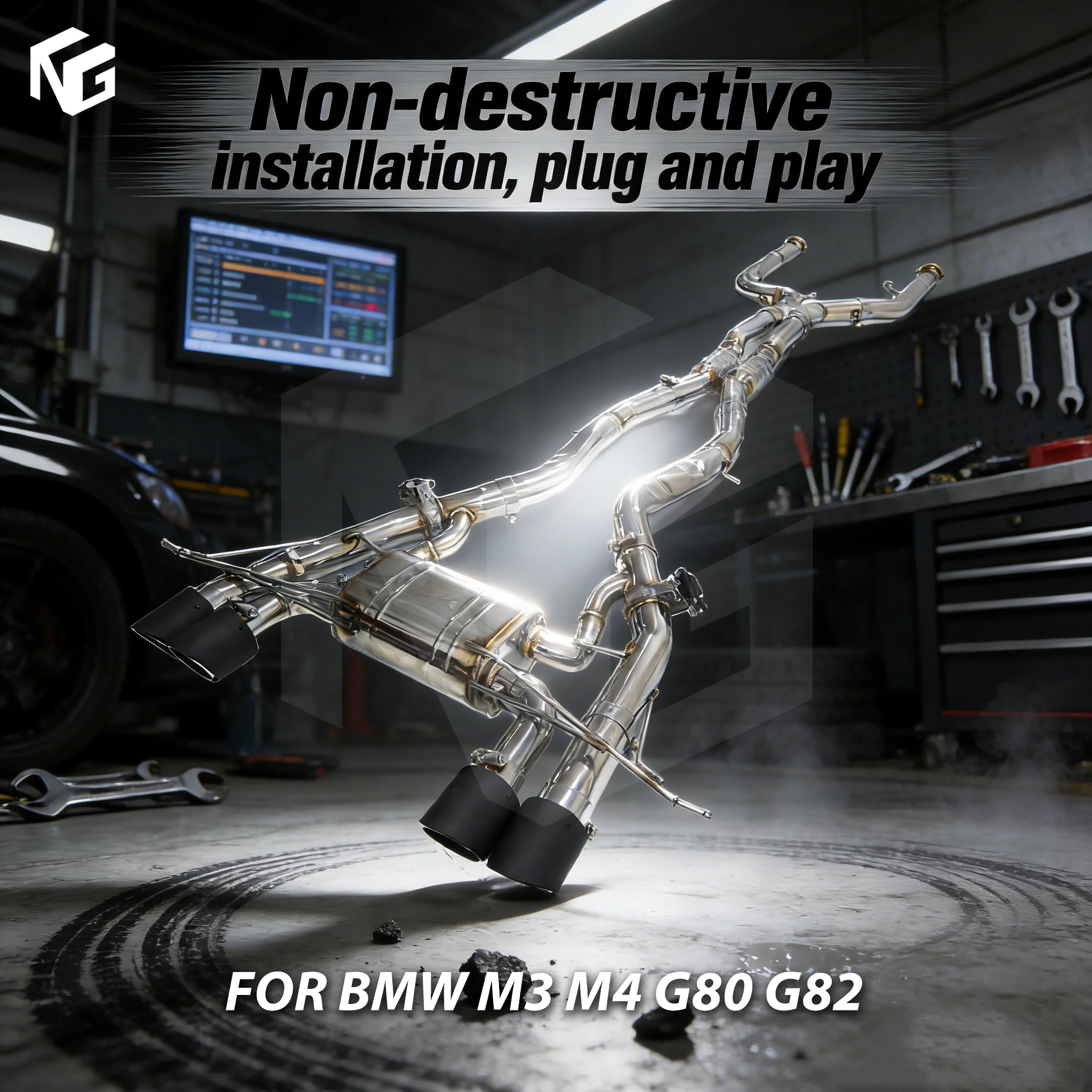 

ING Stainless Steel Model Remote Valve Electricl Catback Exhaust for BMW M3 M4 G80 G82 V6 3.0 Accessories Performance System