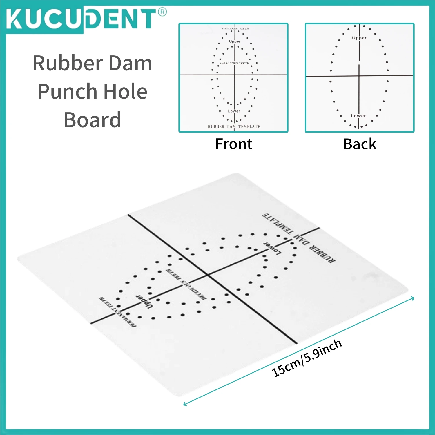 Dental Rubber Dam Punch Hole Positioning Board Barrier Template Endodontic Punch Hole Plate Dentistry Lab Instrument Tool