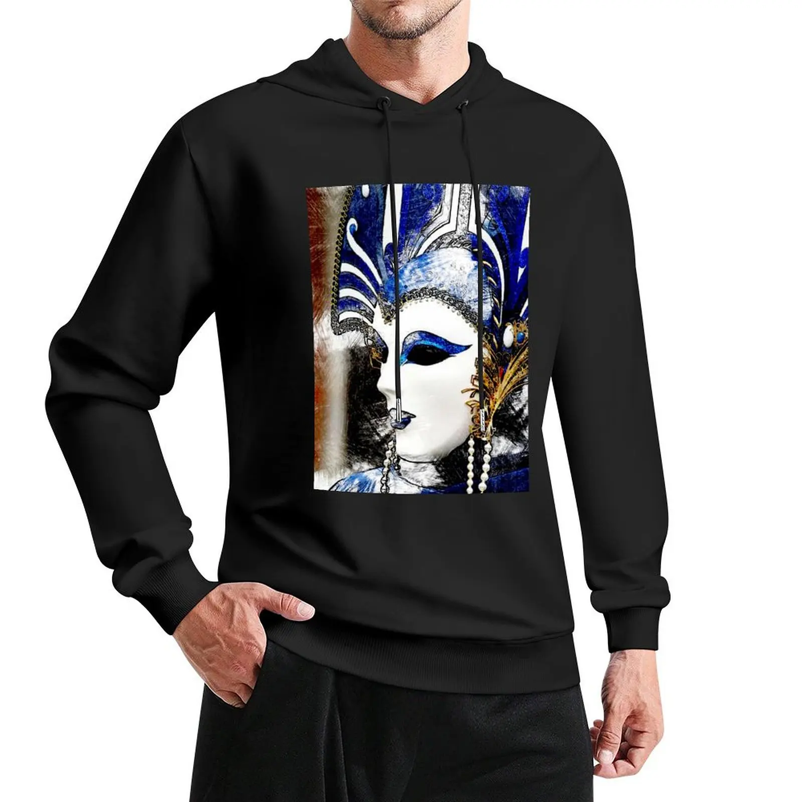 

Venice Carnival. Snow Queen mask Pullover Hoodie men clothing mens clothes men's winter sweater hoodies and sweatshirts new