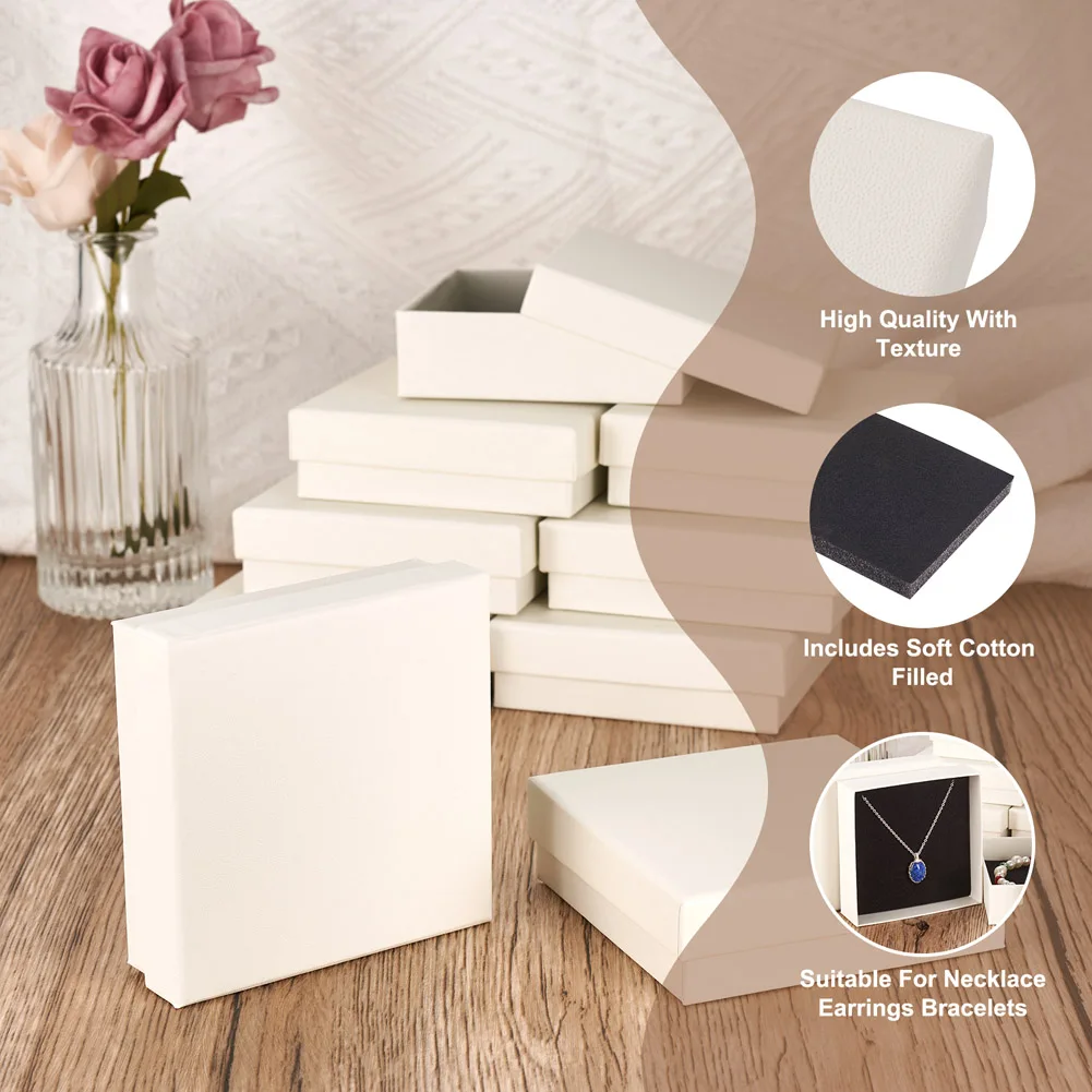 Rectangle/Square Marble Paper Cardboard Jewelry Gifts Box For Necklace Bracelet Rings Carton Packaging Storage Display Box