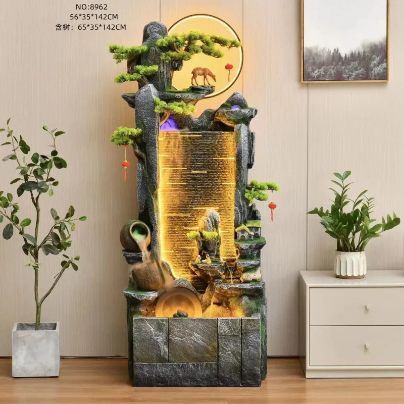 custom.Xinlitu Outdoor Decoration Simulated Stone Rockery Fish Pond Automatic Plug-in Circulation Fiberglass Fountain