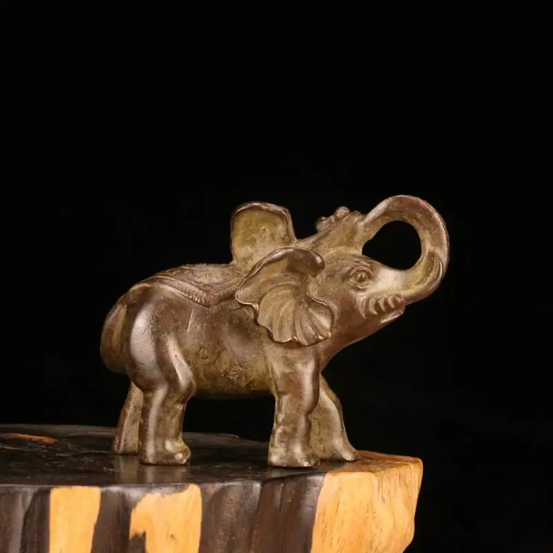 

Фиолетовый медный Слон на удачу офисные настольные украшения аксессуары китайские богатства винтажные медные фигурки животных украшения