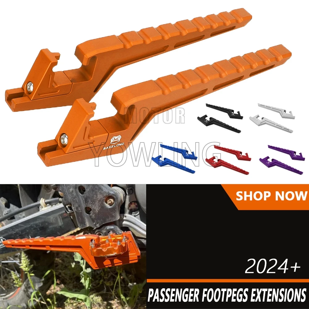 

For Husqvarna FE 250 /FE 350 300/FE 450 /FE 501 2017- 2023 2024 2025 TX 125 Motorcycle Accessories Passenger Footpegs Extensions