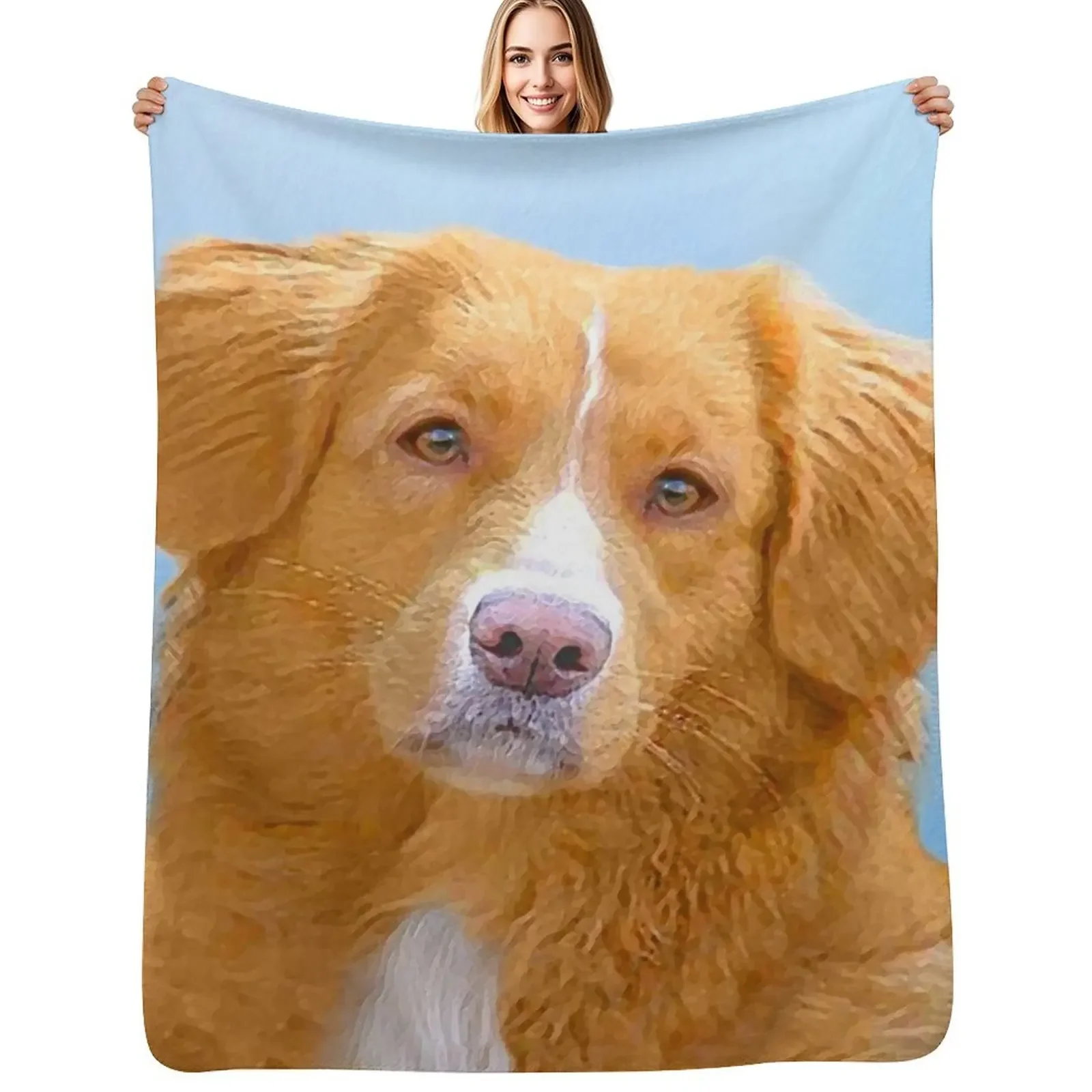 

Nova Scotia Duck Tolling Retriever Dog Painting Throw Blanket Designers Sleeping Bag anime warm for winter Blanket
