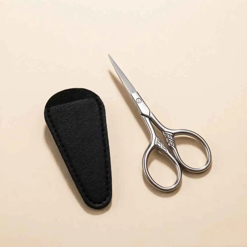 vvocci 1Pcs Beard And Nose Mustache Trimmer For Manicure Nail Stainless Steel Small Makeup Scissors Eyebrows Cuticle Hair Tool