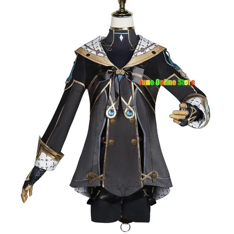 Spiel Genshin Impact Cosplay Freminet Cosplay Kostüm Perücke Genshin Impact Spiel Uniform Hut Halloween Party Kleidung