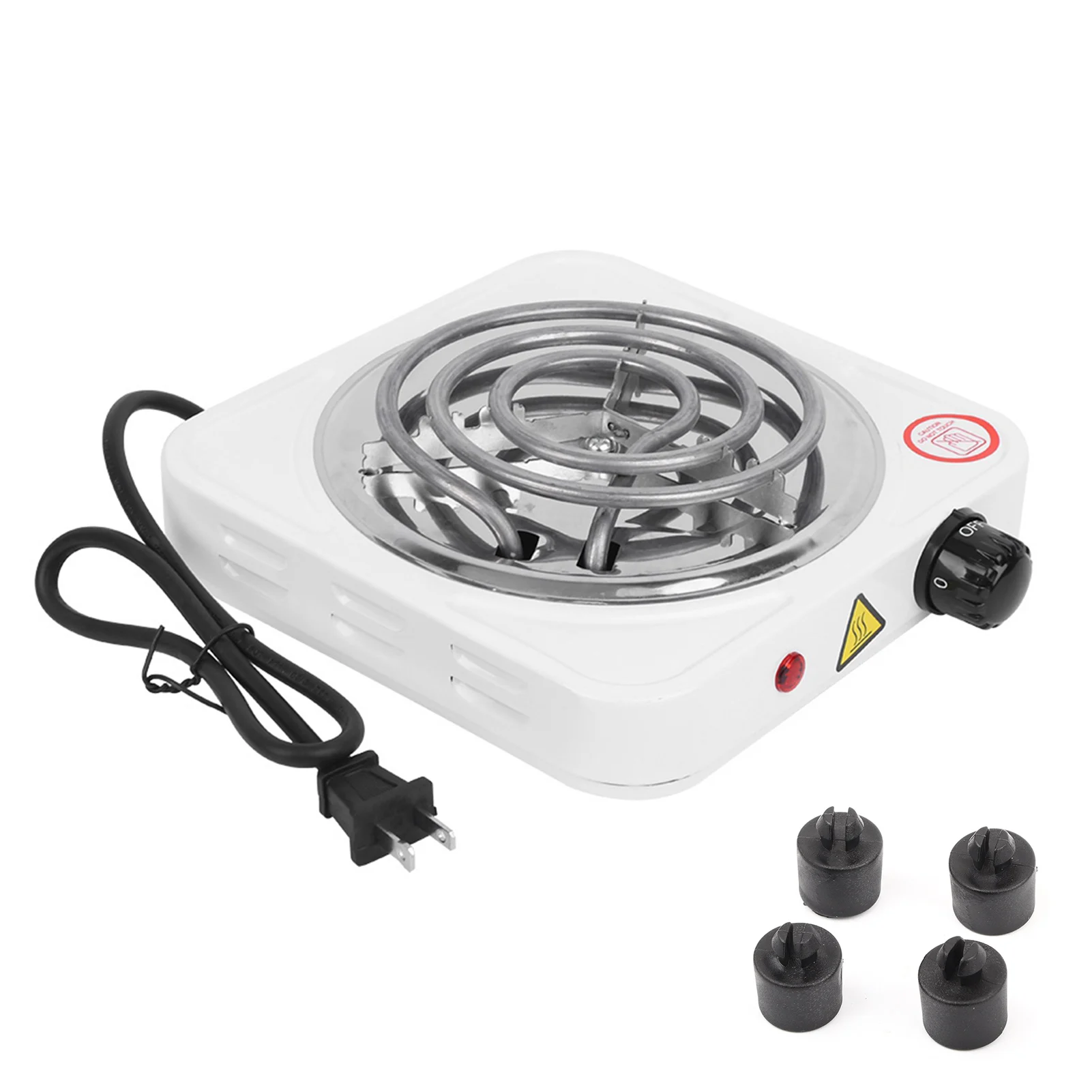 110V 1000W Single Tube Electric Stove Stainless Steel Home Electric Stove US Plug Portable Electric Heater Stove Kitchen Supply