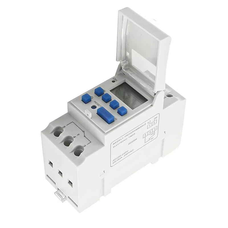 DT16 Digital Timer Switch Programmable 110-220V AC/DC Weekly Timer Relay for Automation Control