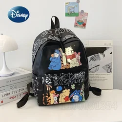 Disney-mochila de Winnie The Pooh para niños, morral escolar de marca de lujo con dibujos animados, bonita mochila de gran capacidad para estudiantes