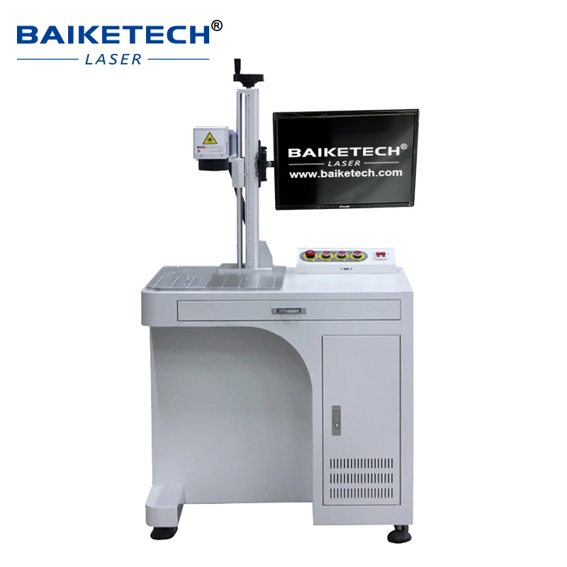 FM-400 PLUS II High-Speed Fiber Laser Marking System for Permanent QR Codes, Dates, Text on Stainless Steel Cups, Lighters