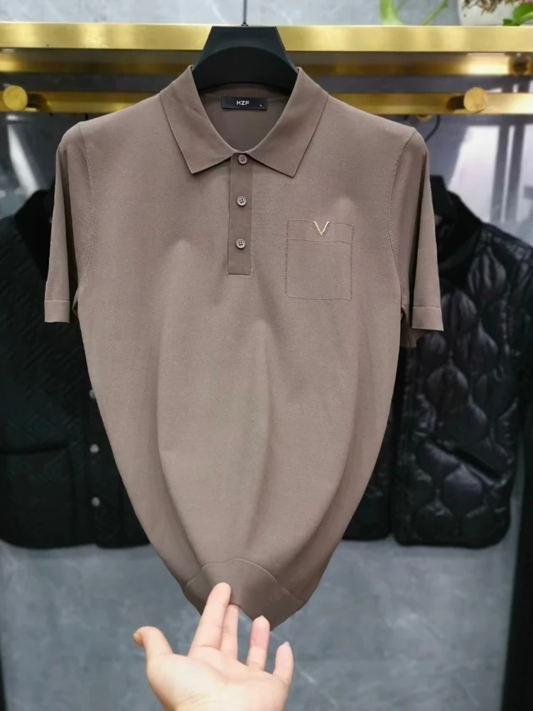 

Новая летняя мужская повседневная модная рубашка с коротким рукавом и отложным воротником, универсальная, элегантная, молодежная, удобная, антибактериальная