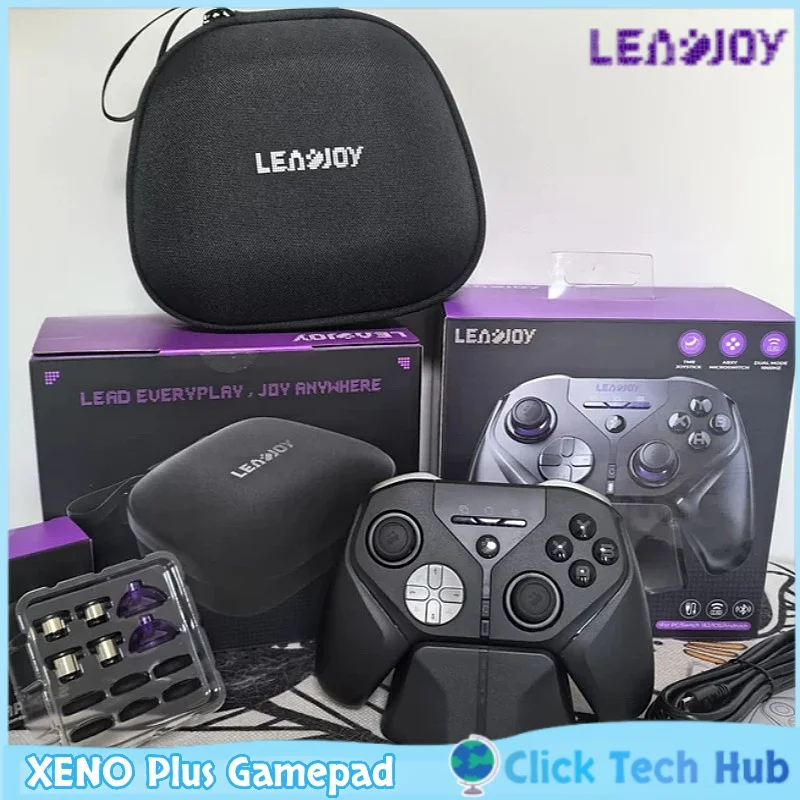 

Беспроводной игровой контроллер Leadjoy Bluetooth с настраиваемым джойстиком TMR, совместимый с Steam, ПК, Switch, iPad, мобильными телефонами, для игр в жанре FPS и Apex.