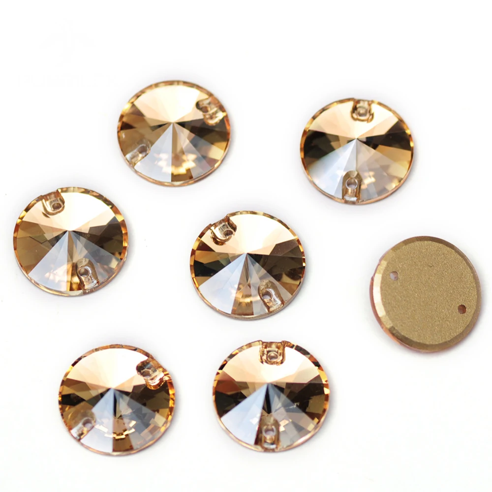 PUBRILEX Golden Shadow Mix, flache Rückseite, Super-Glitzer-Steine und Kristalle zum Aufnähen, DIY-Strass-Gold-Strasssteine zum Basteln – Detail 2