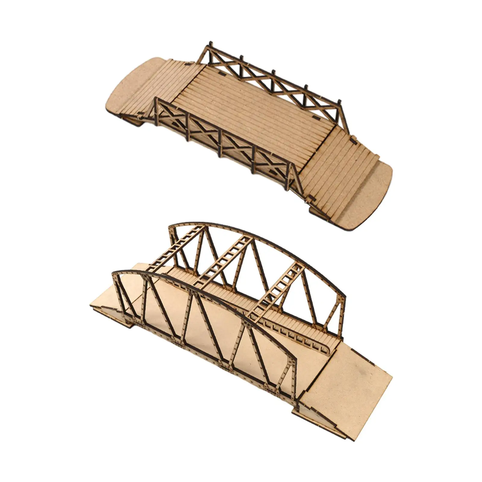 Kits De Modelo De Ponte De Madeira Europeia, 3D Puzzle, Coleção Inacabada, Construção De Madeira Artesanal, Brinquedo De Madeira DIY para Diorama, 1: 72