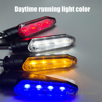 2Pcs Mini Amber Flashing Light Motorcycle LED Turn Signal Lights 8mm Blinker Turn Signal Lamp 12V Moto Indicator Accessories