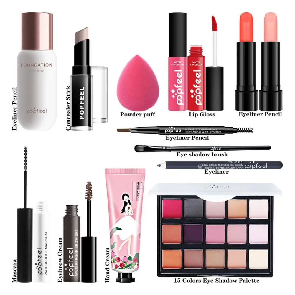 Ensemble de pinceaux de maquillage de haute qualité, outils de beauté, palette d'ombres à barrage Essentials, mascara Jules Gloss pour Mayor Inner