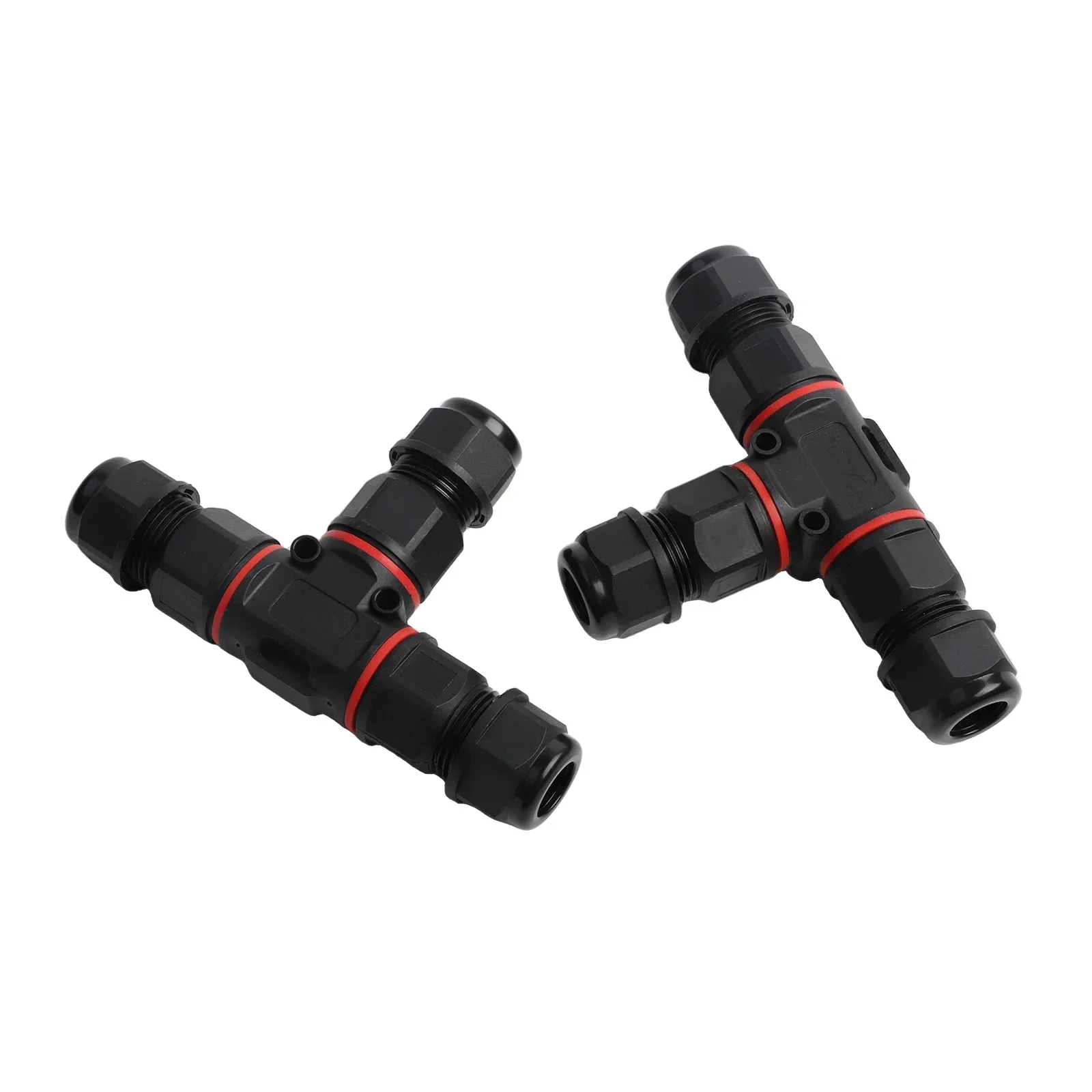 5Pcs Waterproof IP68 T20 3 Pin Y Splitter Cable Connector, Crimp Style Power Connector for Electrical Connections