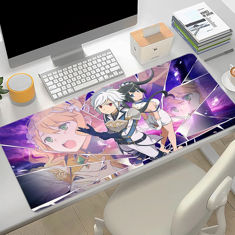 Mousepad Gaming Office Rubber Keyboard Mat HD Printing XXL Anime Is It Wrong To Try To Pick Up Girls in A Dungeon Desktop Rug