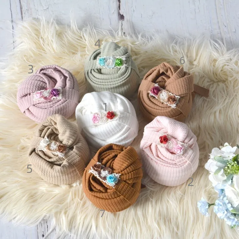 Newborn Photography Headband Stretch Wrap Backdrop Studio Baby Photo Props Accessories Pillow Infant Swaddling Fotografia