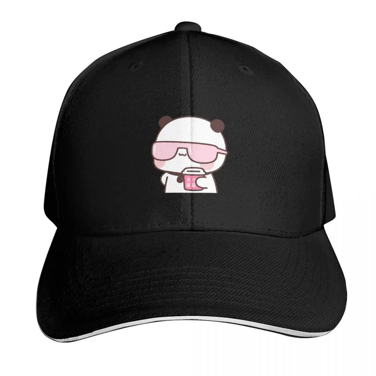 Cute Bubu Is Watching Movie With Dudu Baseball Cap Quick Dry Performance Cotton Twill Breathable Contrast Two Tone Brim