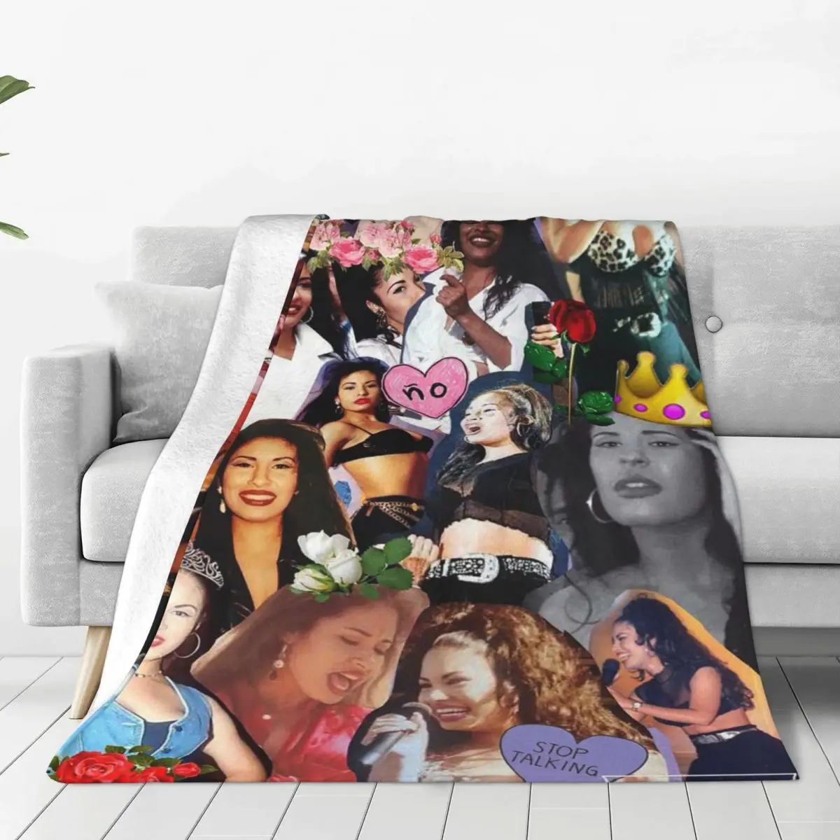 

Selena Quintanilla Sakura Singer Sexy Blankets Coral Fleece Plush Print Ultra-Soft Throw Blanket for Sofa Travel Bedspreads