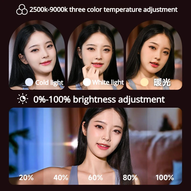 ضوء ملء الجيب M29 3 في 1 - ضوء ناعم عالي السطوع 2500K-9000K، مغناطيسي محمول لمس مكياج سيلفي للهاتف