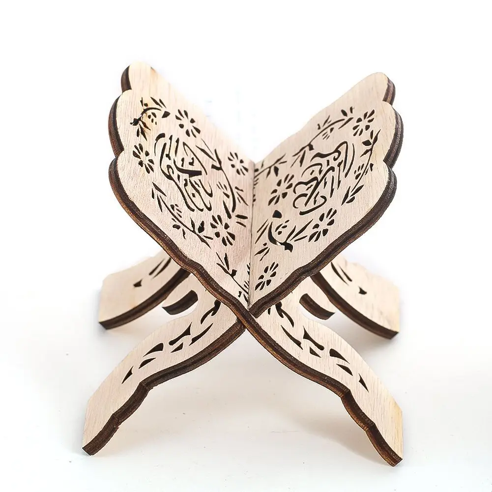 Wooden Quran Folding Stand Book Display Holder for Eid Home Decor Reading Prayer Holy Rack Ramadan Islamic Muslim Book Shelf