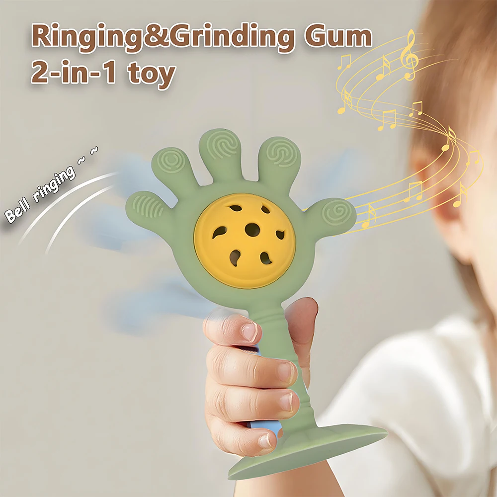 아기용 몬테소리 딸랑이 이빨 장난감, 다채로운 지능 조기 교육 집중 훈련 도구 장난감