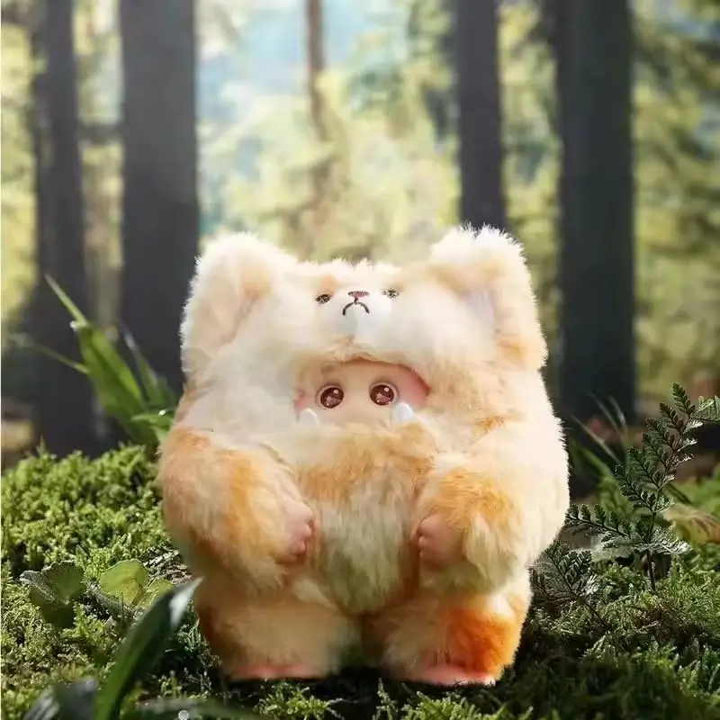 Caja ciega de vinilo de bosque peludo, monstruo esponjoso 100% auténtico, decoración de dibujos animados de segunda generación, figuras de Anime, juguete colgante para regalo