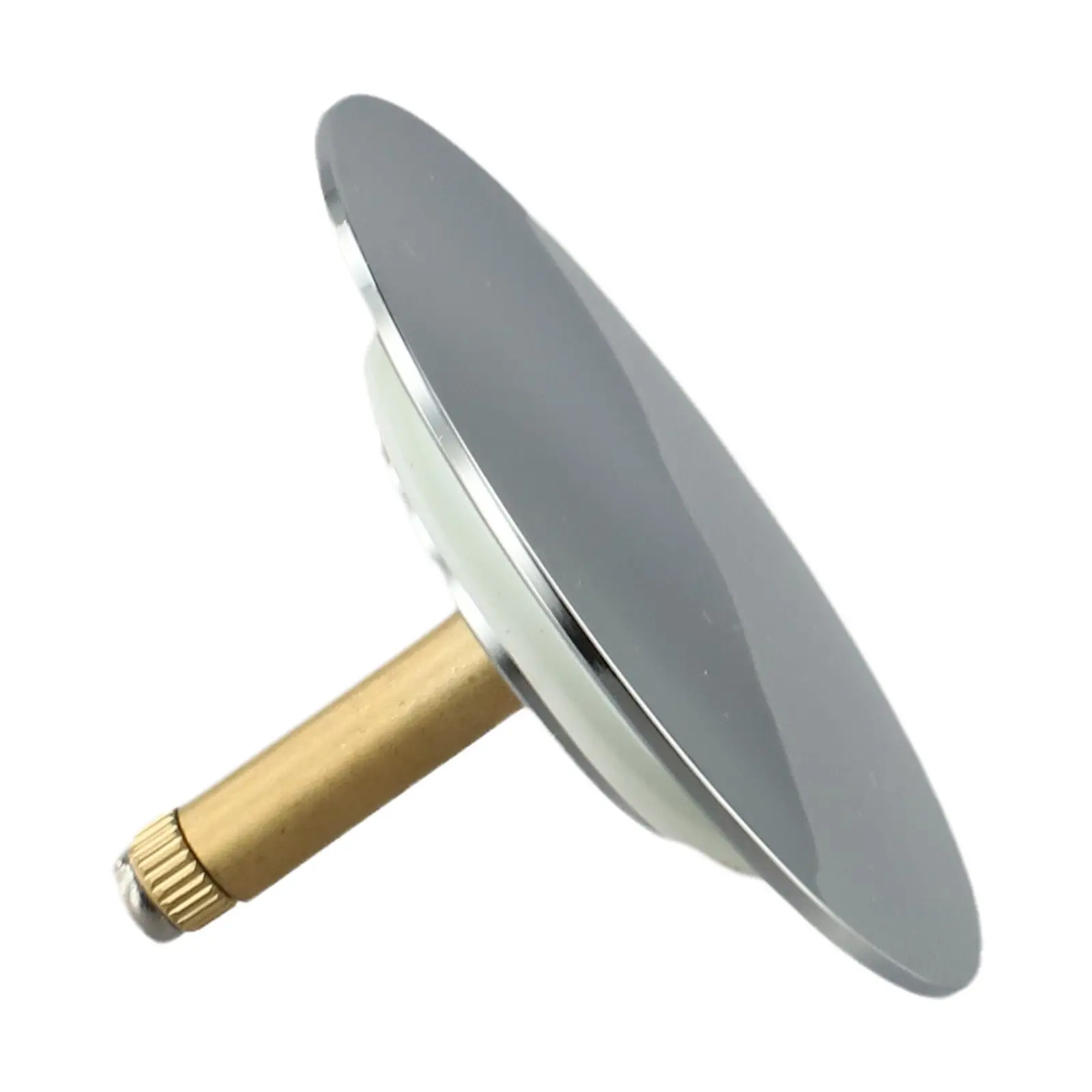 Flexible Silicone Seal Brass Bathtub Stopper Fits Various Drain Systems Solid Brass Construction 45mm To 65mm Adjustable Height