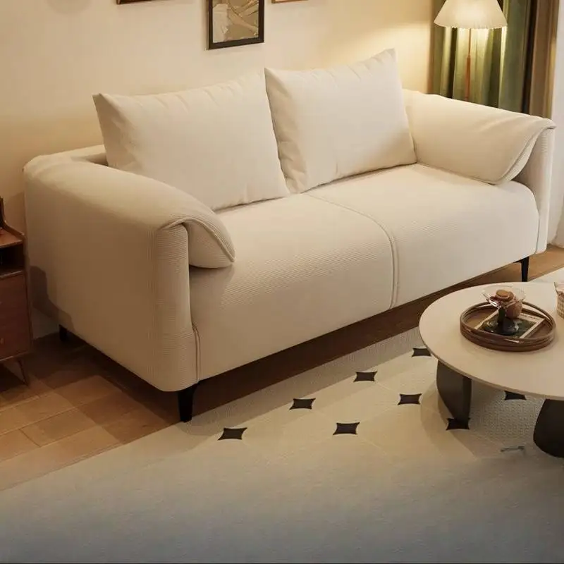 أريكة غرفة المعيشة باللون البني المنتفخ مصممة بسيطة وأريكة غرفة المعيشة الحديثة الاسكندنافية أثاث منزلي فردي من Woonkamerbanken