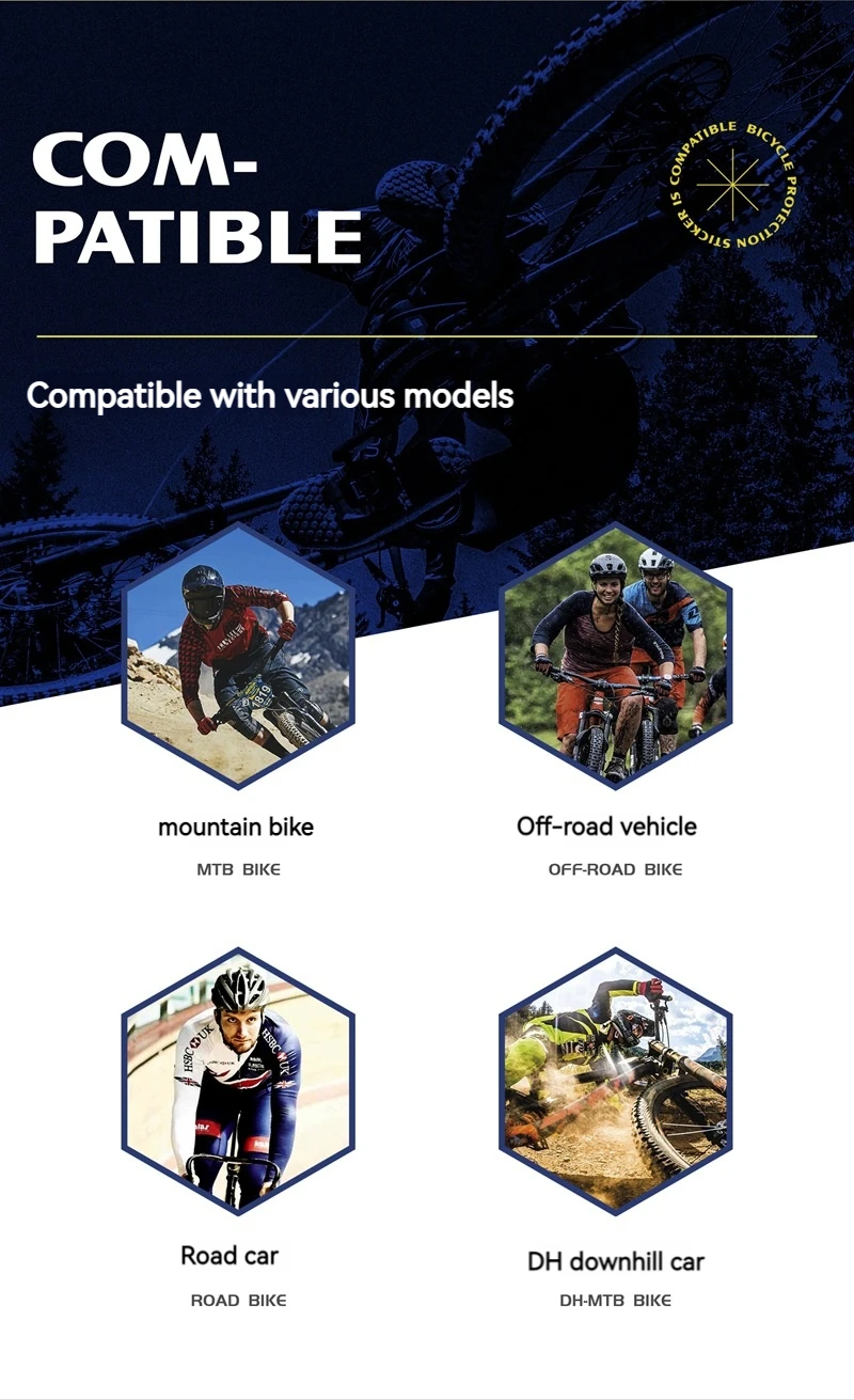 ENLEE Mountainbike-Aufkleberhalter, kratzfeste und wasserdichte Schutzfolie, 3M-Folie, Nashornleder – Detail 3