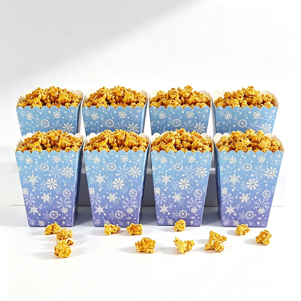 Snowflake Popcorn Boxes 4
